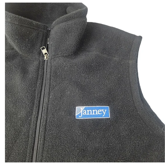 Patagonia Synchilla Fleece Vest Black Mens Small Company Embroidered Jacket - Picture 2 of 11